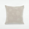 Hand Embroidered beige linen cushion cover by Artha Collections