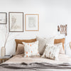 Bedroom styling with throw pillows from artha collections