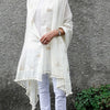 Handwoven Jamdani Gold and White Shawl by Artha Collections