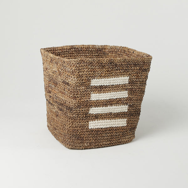 Blanket Basket XL Striped Woven Baskets by Artha Collections