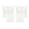 set of four cream linen decorative throw pillows by artha collections