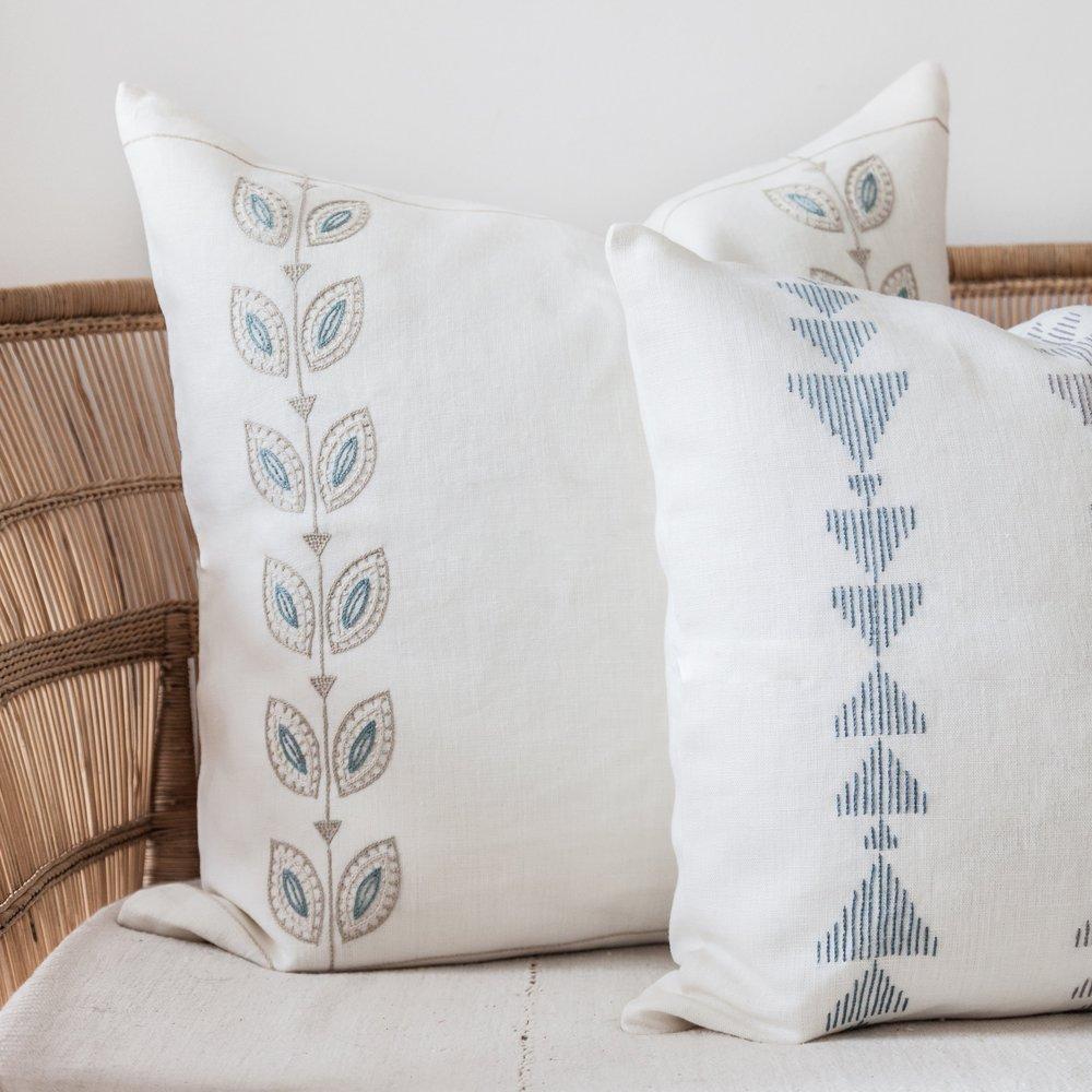 Petal Throw Pillow Blue Artha Collections