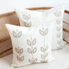 Cream Linen throw pillows from Artha Collections