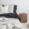 Cozy bedroom decor with accent pillows from artha collections