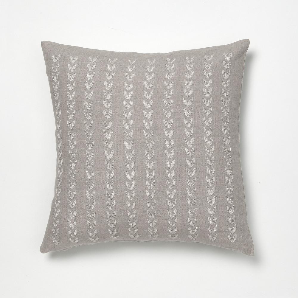 Beige linen cushion cover by Artha Collections