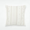 hand embroidered cream linen decorative pillow by artha collections