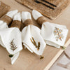 set of various designs linen dinner napkins by artha collections