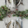 Christmas table setting beige linen table runner from artha collections