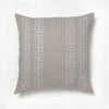 Beige linen throw pillow petal design from artha collections