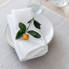 Hand embroidered linen napkin set from Artha Collections