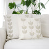 Linen pillow set of 4. Cream linen with cream hand embroidery from artha collections
