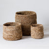 Handwoven planter basket set of three from artha collections